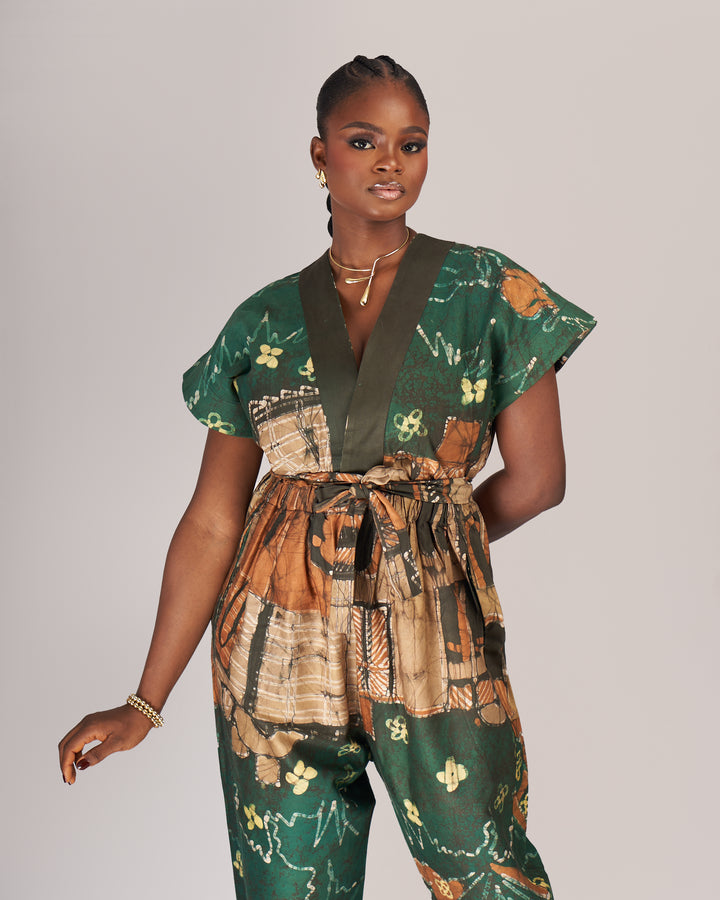 Women Green Ibeji Prestige Onesie Casual Lounge Wear