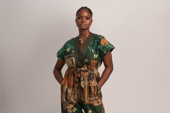 Women Green Ibeji Prestige Onesie Casual Lounge Wear