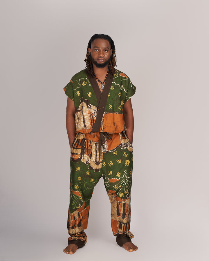 Men Green Ibeji Prestige Onesie Casual Loungewear