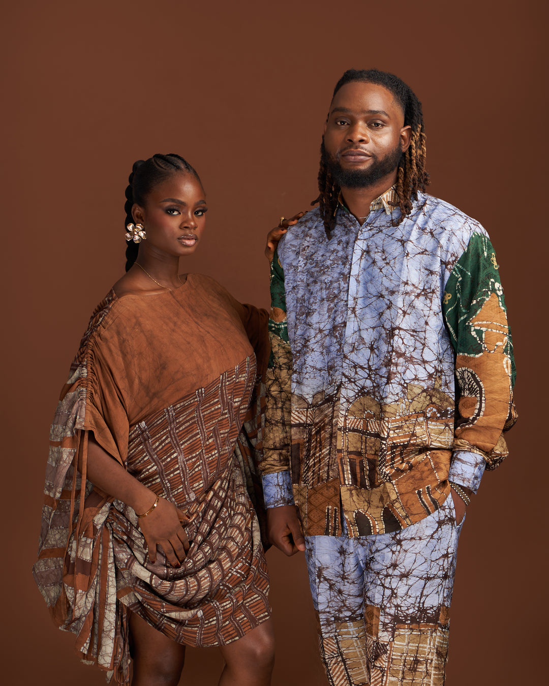 The Ndu Essence Chocolate Brown Dress - Agbada Bubu Dress