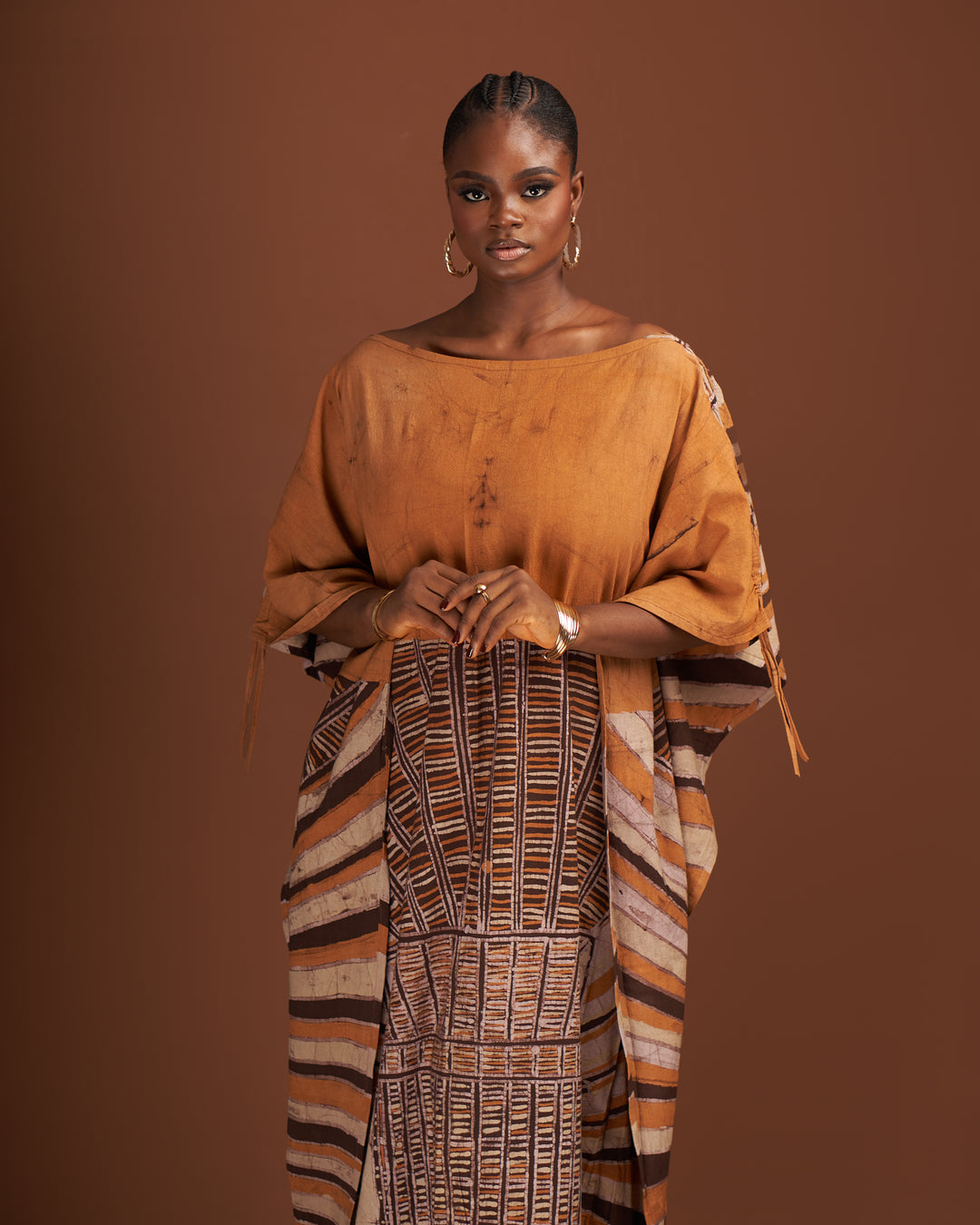 The Ndu Essence Brown Dress - Agbada Bubu Dress