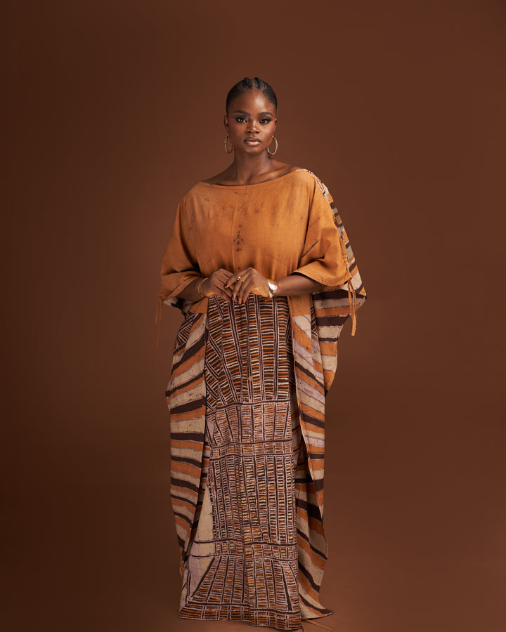 The Ndu Essence Brown Dress - Agbada Bubu Dress