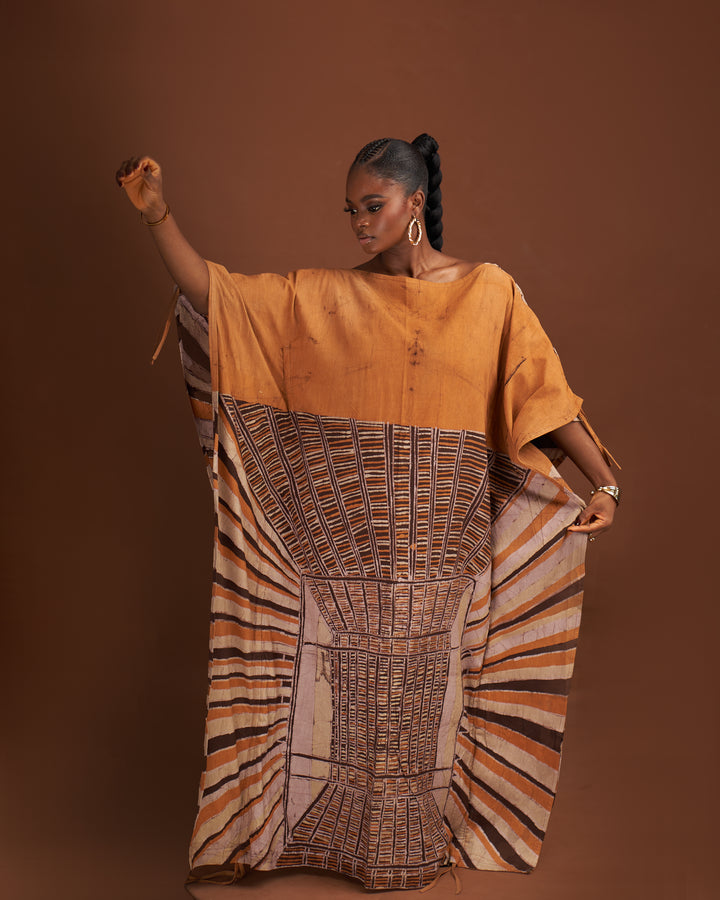 The Ndu Essence Brown Dress - Agbada Bubu Dress