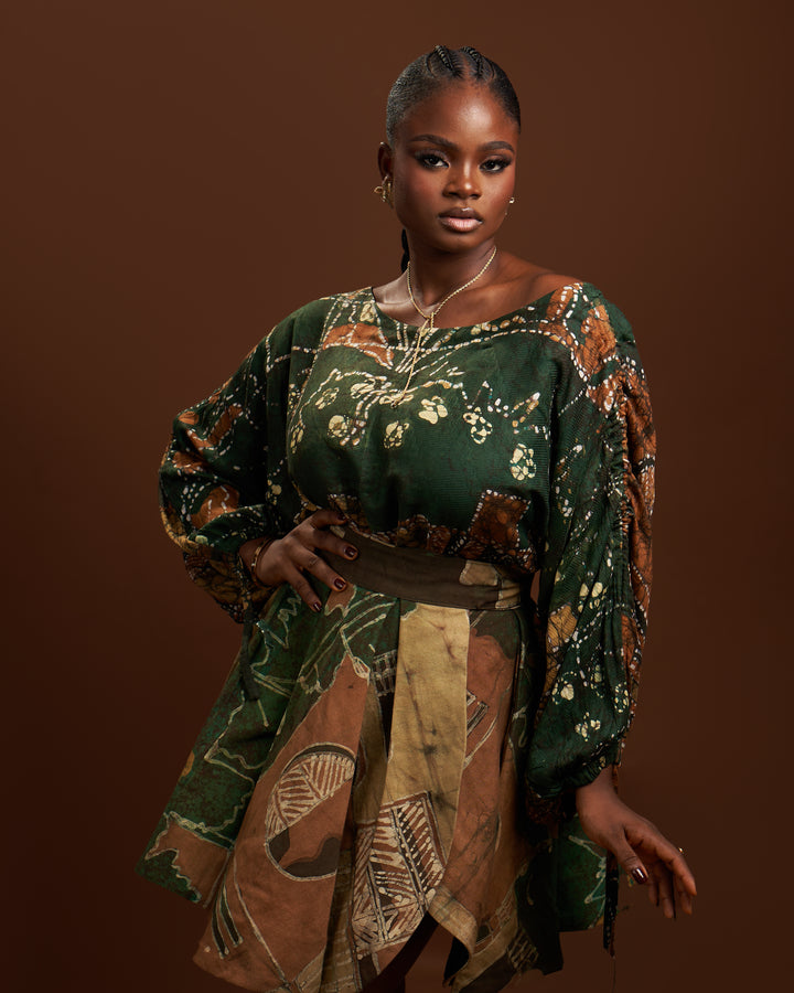 The Ojudeoba Heritage Bow Wrap Pleated Iro Skirt