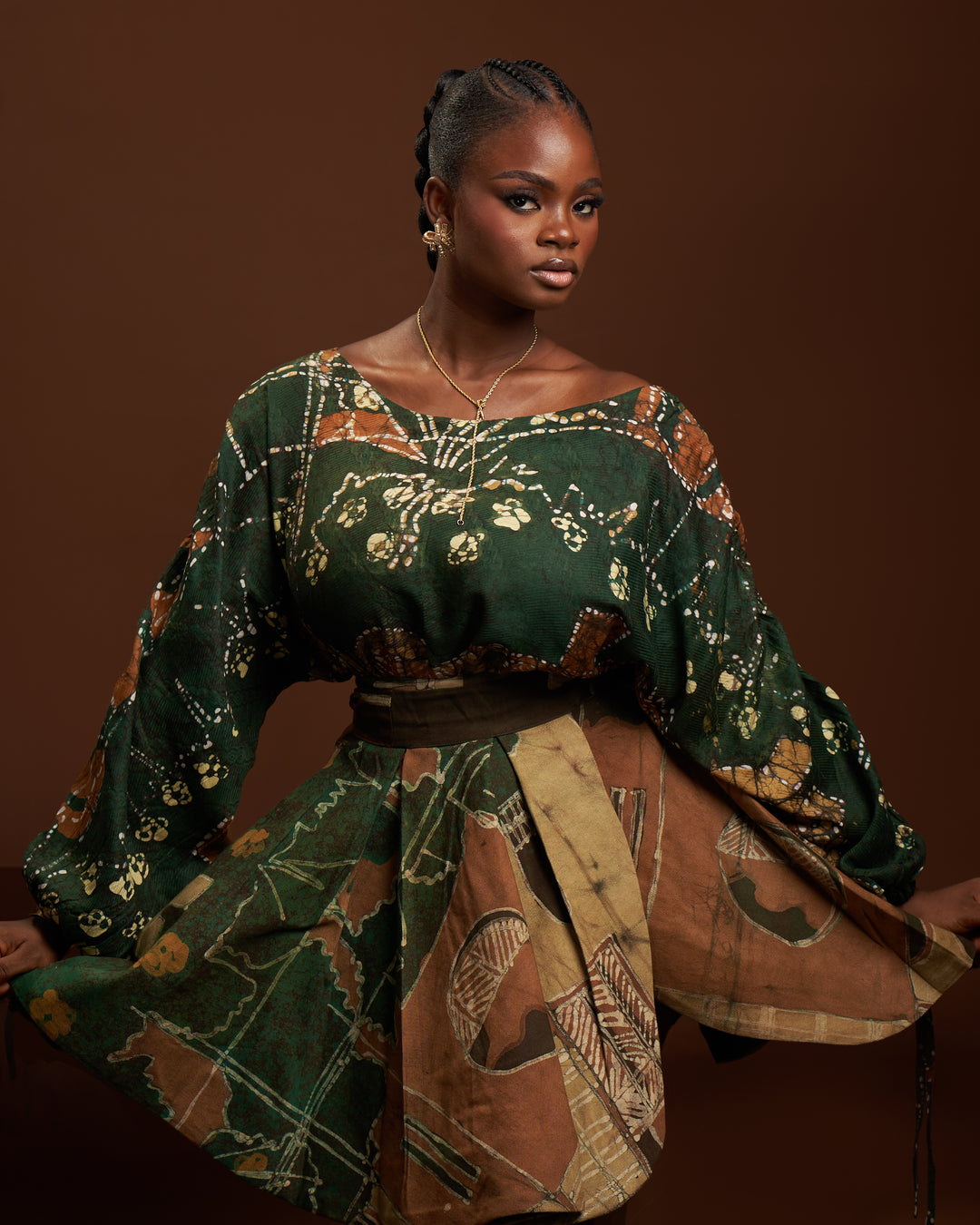 The Ojudeoba Heritage Bow Wrap Pleated Iro Skirt